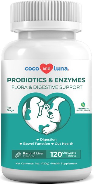 Vita Pet Life Probiotics & Enzymes Bacon & Liver Flavor Dog Supplement, 120 count slide 1 of 8