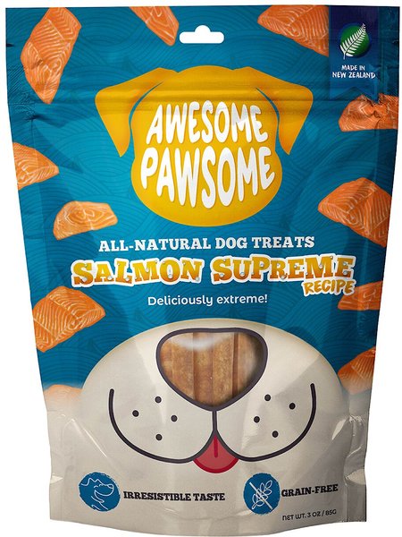 Awesome Pawsome Salmon Supreme Recipe Dog Treats, 3-oz bag slide 1 of 10
