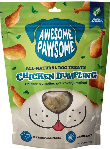 Awesome Pawsome Chicken Dumpling Dog Treats, 3-oz bag slide 1 of 10
