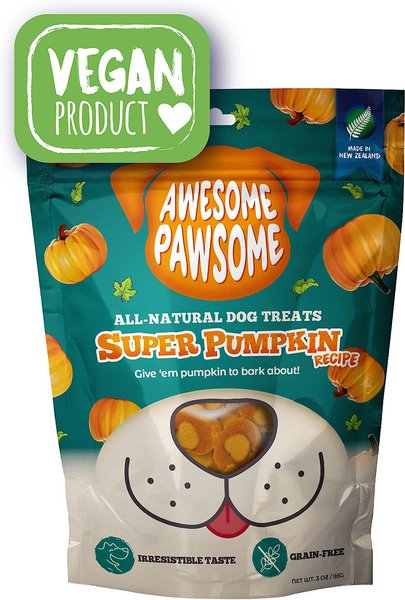 Awesome Pawsome Super Pumpkin Recipe Dog Treats, 3-oz bag slide 1 of 10