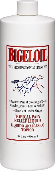 Absorbine Bigeloil Sore Muscle & Joint Pain Relief Horse Liniment Liquid, 32-oz bottle slide 1 of 1
