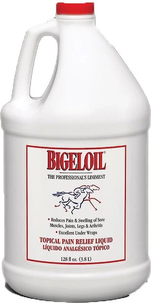 Absorbine Bigeloil Sore Muscle & Joint Pain Relief Horse Liniment Liquid, 1-gal bottle slide 1 of 1