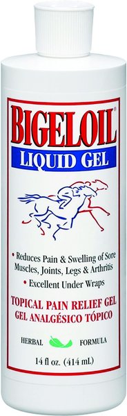 Absorbine Bigeloil Sore Muscle & Joint Pain Relief Horse Liniment Gel, 14-oz bottle slide 1 of 1