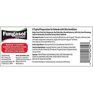 Absorbine Fungasol Fungal Treatment Horse Ointment, 13-oz tub
