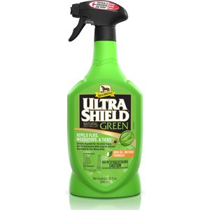 Absorbine Ultrashield Green Natural Fly Repellent Horse Spray Refill, 32-oz bottle