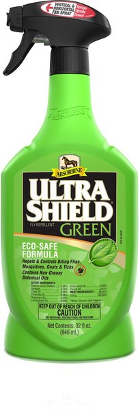 Absorbine Ultrashield Green Fly Repellent Horse Spray, 32-oz bottle slide 1 of 1