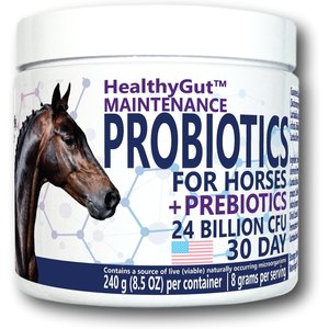 Equa Holistics HealthyGut Maintenance Probiotics Powder Horse Supplement, 8.5-oz tub