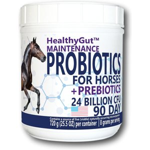Equa Holistics HealthyGut Maintenance Probiotics Powder Horse Supplement, 25.5-oz tub