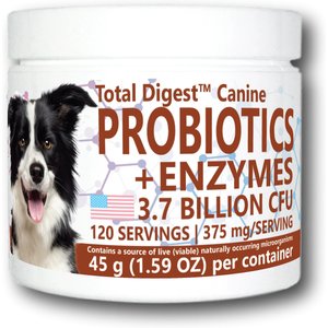 Equa Holistics Total Digest Canine Probiotics & Enzymes Dog Supplement, 1.59-oz tub