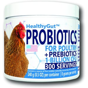 Equa Holistics HealthyGut Probiotics Poultry Supplement, 8.5-oz tub