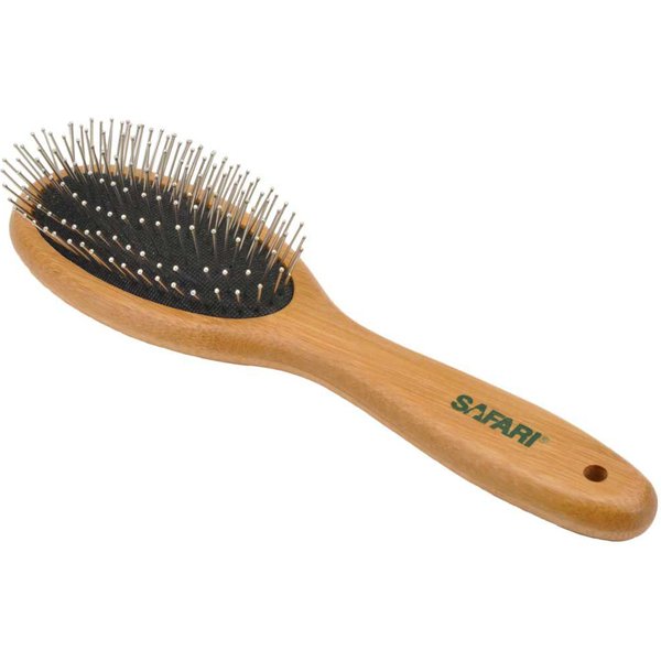 SAFARI Bamboo Pin & Bristle Combo Dog Brush, Large