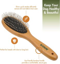 Safari Wire Pin Bamboo Handle Dog Brush, Large slide 2 of 4