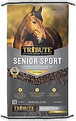 Tribute Equine Nutrition Senior Sport High Fiber, High Fat Horse Feed, 50-lb bag