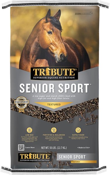 Tribute Equine Nutrition Senior Sport High Fiber, High Fat Horse Feed, 50-lb bag slide 1 of 8