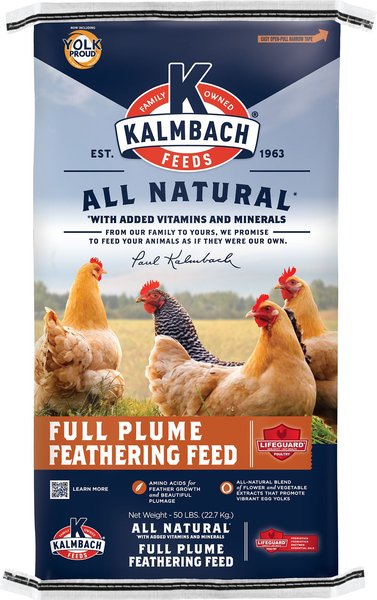 Kalmbach Feeds All Natural 20% Protein Full Plume Feathering Chicken Feed, 50-lb bag slide 1 of 10