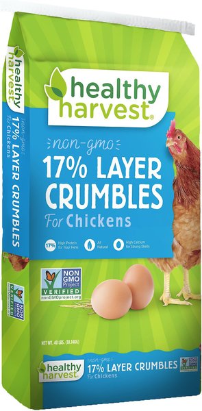 Healthy Harvest Non-GMO 17% Protein Layer Crumbles Poultry Feed, 10-lb bag slide 1 of 7
