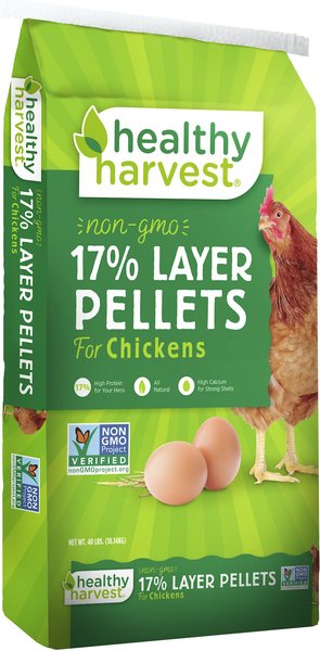 Healthy Harvest Non-GMO 17% Protein Layer Pellets Poultry Feed, 10-lb bag slide 1 of 7