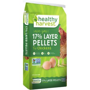 Healthy Harvest Non-GMO 17% Protein Layer Pellets Poultry Feed, 40-lb bag