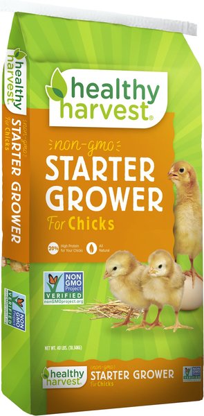 Healthy Harvest Non-GMO 20% Protein Chick Starter Grower Crumbles Chicken Feed, 5-lb bag slide 1 of 6