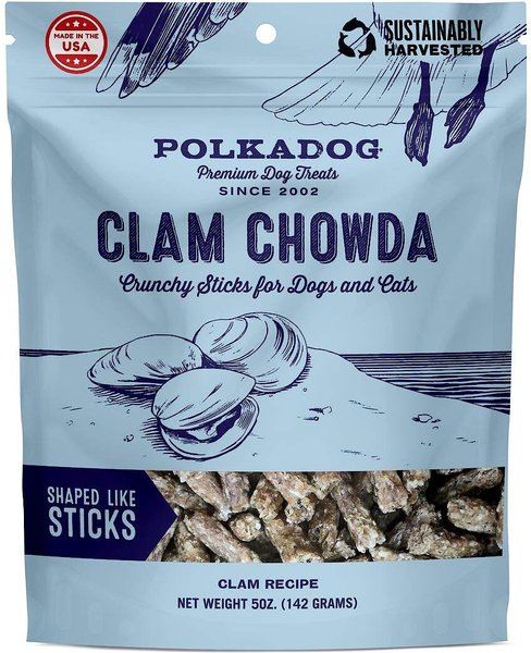 Polkadog Clam Chowda Dehydrated Dog & Cat Treats, 5-oz bag slide 1 of 2