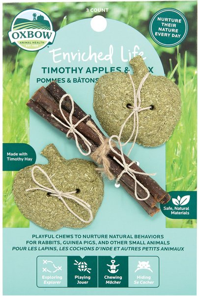 Oxbow Enriched Life Timothy Apples & Stix Small Animal Chew Toy slide 1 of 9