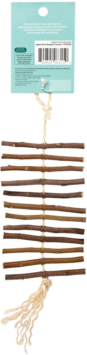Oxbow Enriched Life Apple Stick Dangly Small Animal Chew Toy