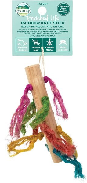 Oxbow Enriched Life Rainbow Knot Stick Small Animal Toy slide 1 of 9