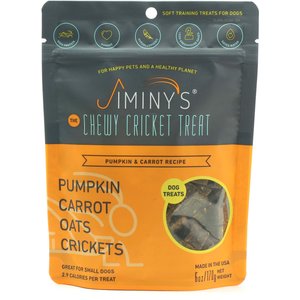 Jiminy's Cricket Cookie Pumpkin & Carrot Recipe Chicken-Free Soft Training Dog Treats, 6-oz bag