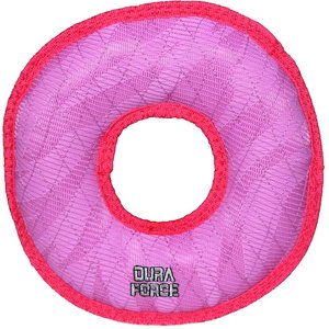 DuraForce Ring Squeaky Dog Toy, Pink, Medium