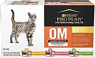 Purina Pro Plan Veterinary Diets OM Overweight Management Savory Selects Variety Pack Wet Cat Food, 5.5-oz, case of 24