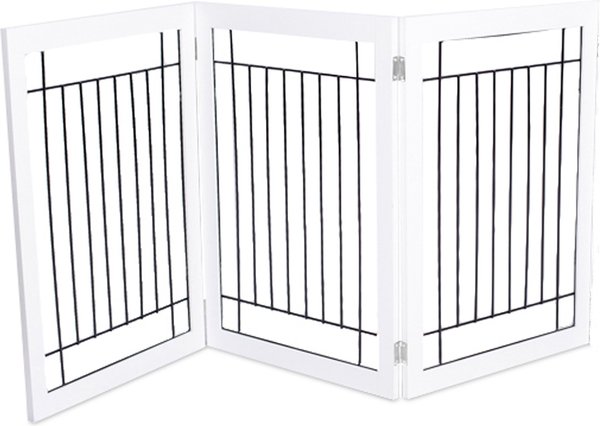 Internet's Best Traditional Wire Dog Gate, 30-in, White, 3 Panel slide 1 of 8