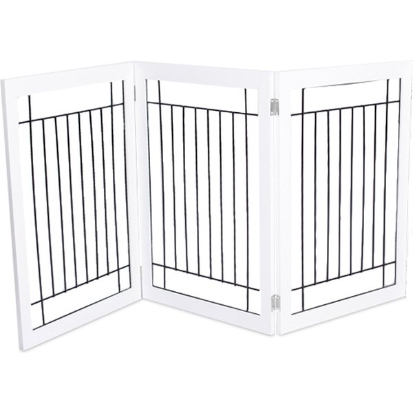 BEST Traditional Pet Gate, White, 36in, 3Panel
