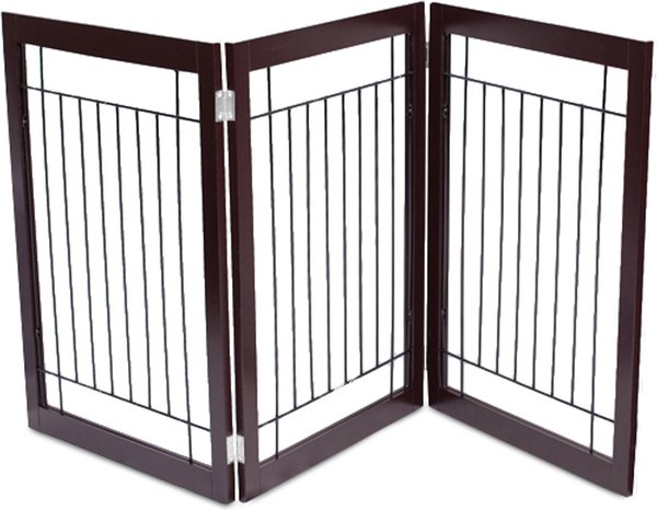 Internet's Best Traditional Wire Dog Gate, 30-in, Espresso, 3 Panel slide 1 of 8