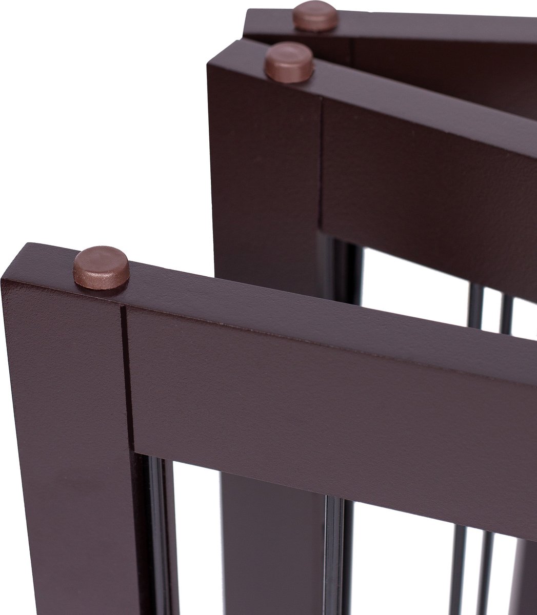 BEST Traditional Wire Dog Gate, 30in, Espresso, 3 Panel