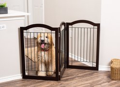 Internet's Best Arched Top Wire Dog Gate, 30-in, Espresso, 3 Panel slide 2 of 9