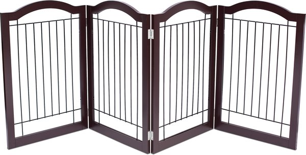 Internet's Best Arched Top Wire Dog Gate, 30-in, Espresso, 4 Panel slide 1 of 9