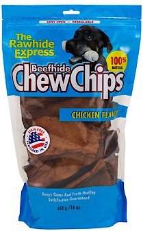 The Rawhide Express Beefhide Chew Chips Chicken Flavor Dog Treats, 16-oz bag slide 1 of 2