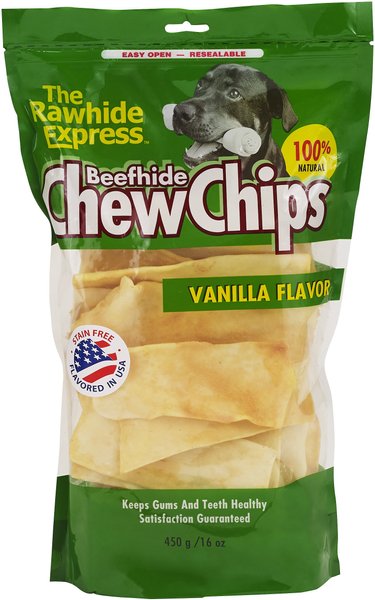 The Rawhide Express Beefhide Chew Chips Vanilla Flavor Dog Treats, 16-oz bag slide 1 of 2
