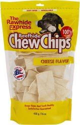 The Rawhide Express Cheese Flavored Chips Dog Treats, 16-oz bag