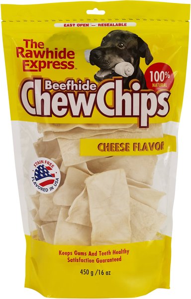 The Rawhide Express Cheese Flavored Chips Dog Treats, 16-oz bag slide 1 of 2