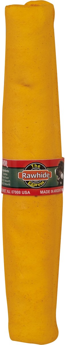The Rawhide Express Pizza Flavor Retriever Roll Dog Treat, 9-10-in