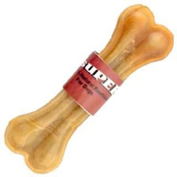 The Rawhide Express Natural Pressed Rawhide Dog Bone, 4-in