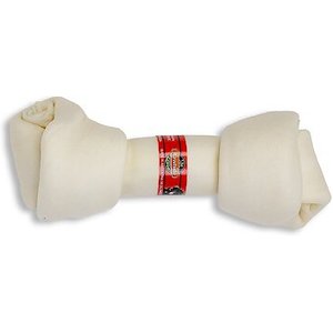 The Rawhide Express Natural Pressed Rawhide Dog Bone, 6-in