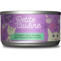 Petite Cuisine L'il Violet's Tuna, Pumpkin & Tilapia Entrée in Broth Grain-Free Wet Cat Food, 2.8-oz can, case of 24