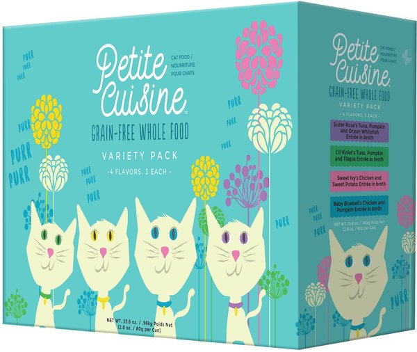 Petite Cuisine Variety Pack Grain-Free Wet Cat Food, 2.8-oz can, case of 12 slide 1 of 5