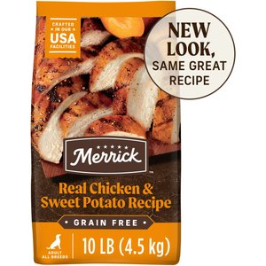 Merrick Real Chicken + Sweet Potato Recipe Grain-Free Adult Dry Dog Food, 10-lb bag