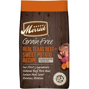 Merrick Real Texas Beef + Sweet Potato Recipe Grain-Free Chicken-Free Adult Dry Dog Food, 22-lb bag