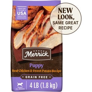 Merrick Grain-Free Dry Puppy Food Real Chicken & Sweet Potato Recipe, 4-lb bag