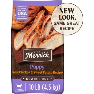 Merrick Grain-Free Dry Puppy Food Real Chicken & Sweet Potato Recipe, 10-lb bag