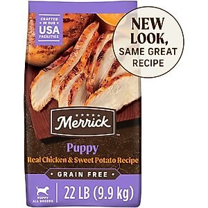 Merrick Grain Free Dry Puppy Food Real Chicken & Sweet Potato Recipe, 22-lb bag